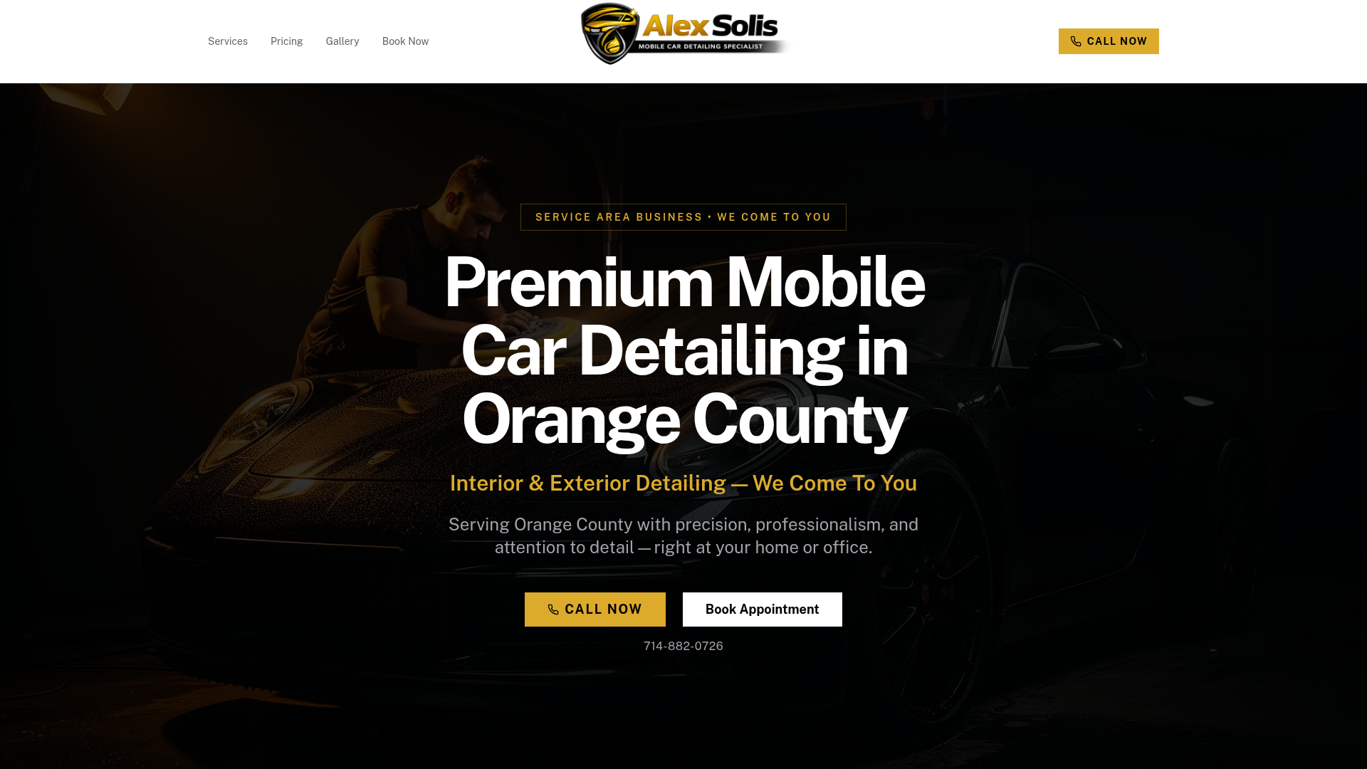 Alex Solis Mobile website screenshot
