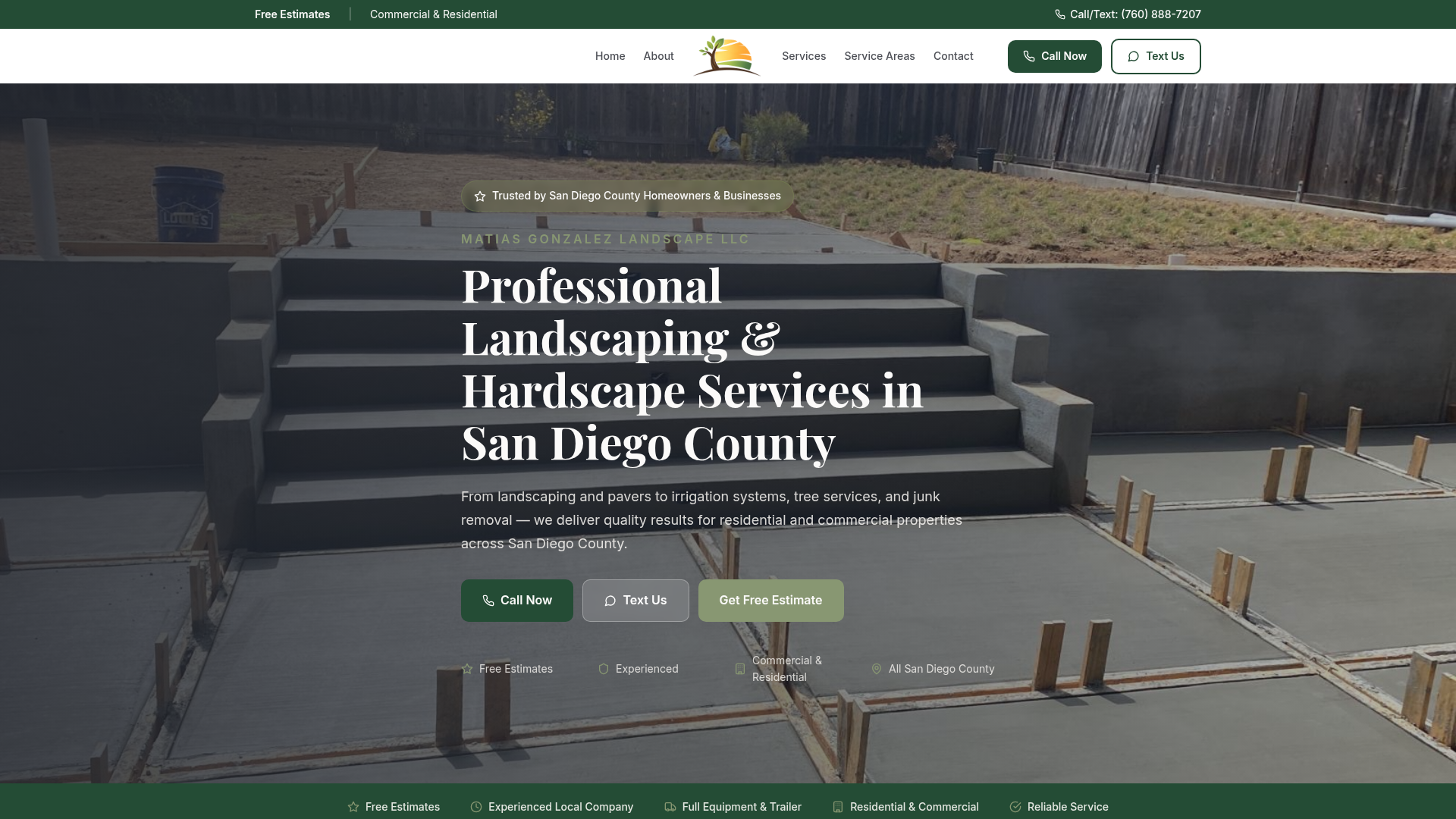 Matias Gonzalez Landscape website homepage screenshot