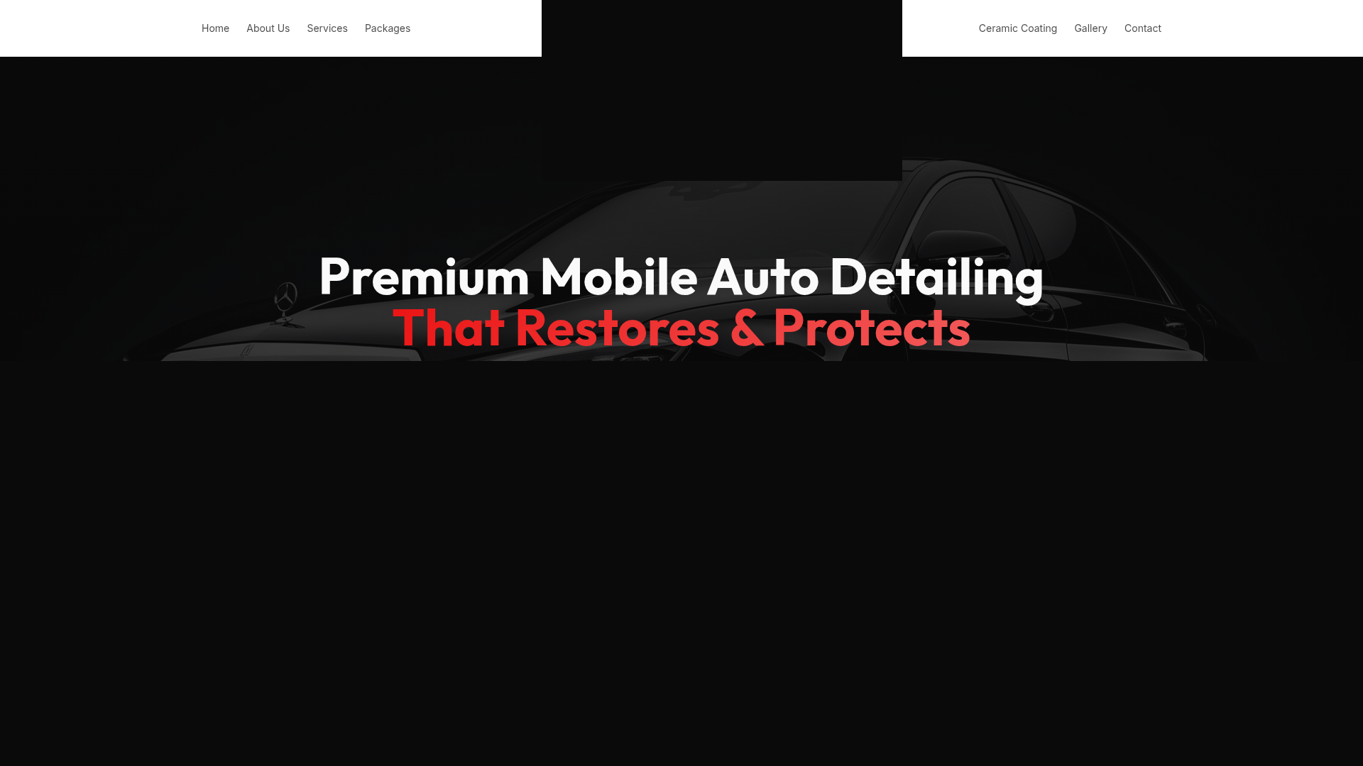 Spotless Auto Detail'd website homepage screenshot