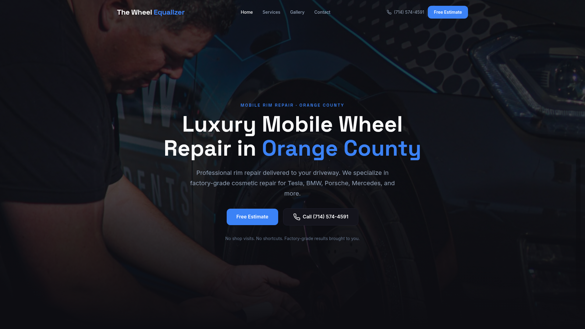 The Wheel Equalizer website screenshot